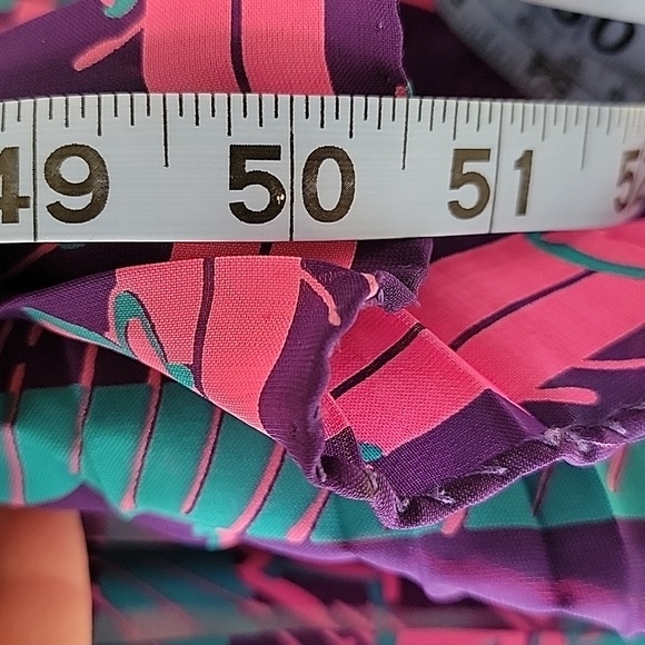 VTG Assorti Susan Freis Dress Maxi Long-sleeve Ruffles USA Colorful Multicolor M - Picture 14 of 16